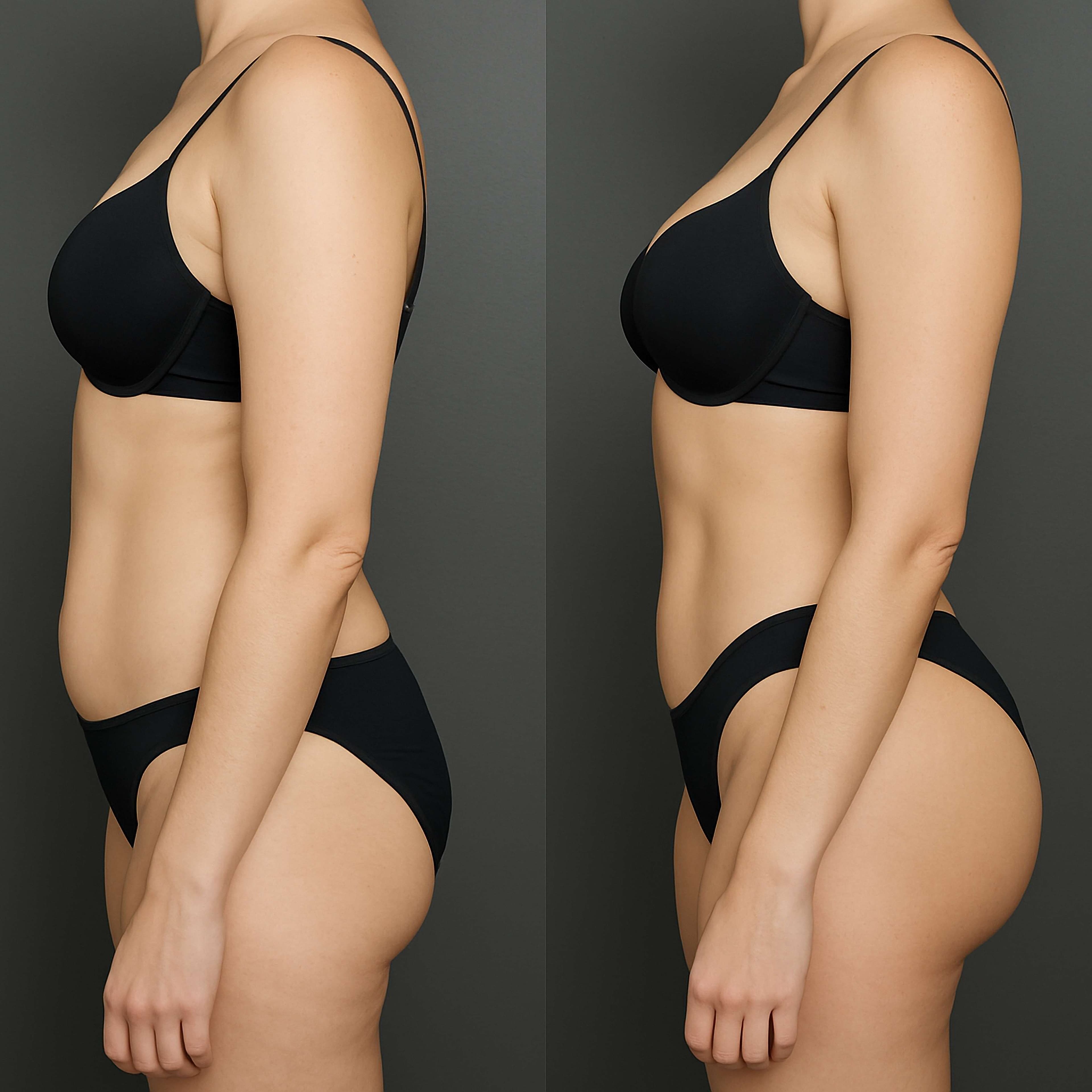 Before and after procedure result